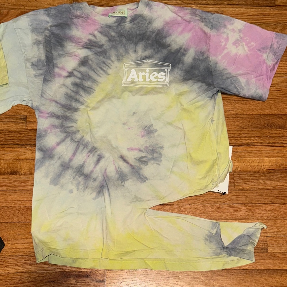 Aries Tie-Dye Short Sleeve Tee - Multicolor